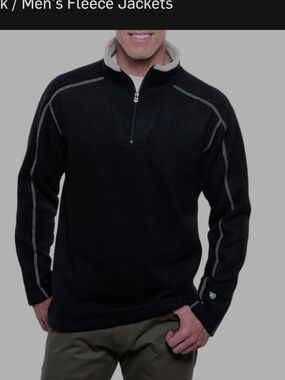 KUHL Europa Mens  1/4-Zip Fleece Technical Outdoor Jacket Large